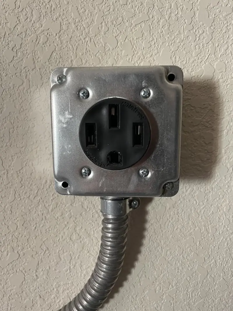 NEMA 14-50 outlet installed for Smart Home Electrical in Tyler
